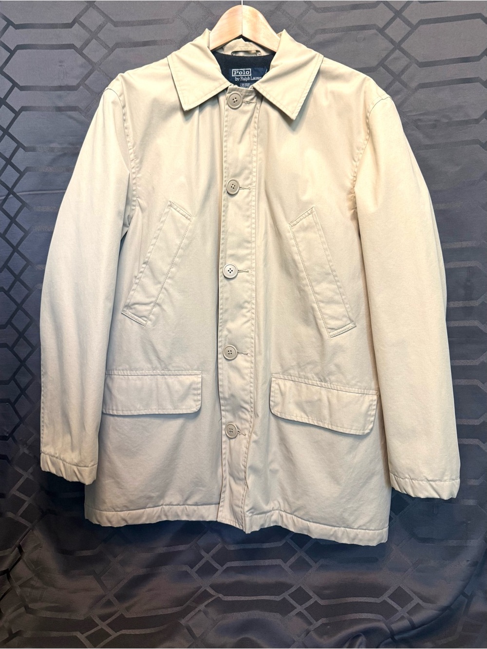 Polo by Ralph Lauren Light Tan Single Breasted Button & Zipped Front Field Jacke